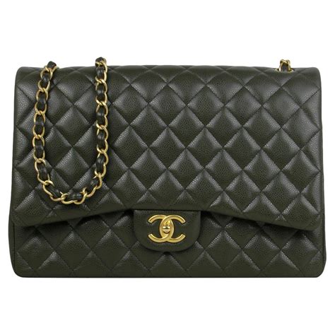 chanel bag olive green|dark green chanel bag.